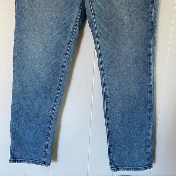 Madewell The Momjean Florian Wash TENCEL Denim Yoke-Pocket Blue Retro High Rise - Picture 5 of 13